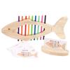 Wooden Fish Color Sorting Toy Montessori Learning Game Fine Motor Skill Development Travel Sensory Activity For Toddlers 3 4 5 Years Old Boys Girls
