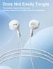 MAS CARNEY Type C Earphones TH8 Wired Earphones with Compatible with iPhone iPad Samsung Galaxy Google Black USB-C Microphone, 15/16, Pro, S25/S24,