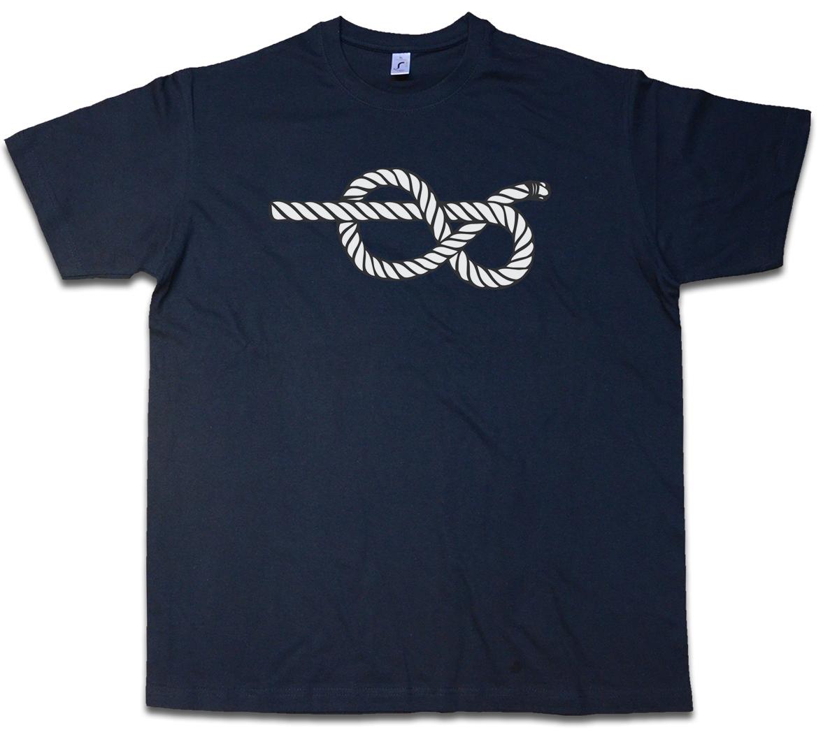 SAILOR S KNOT II T-Shirt Mens Womens Tees Top - Bowline Nautical Sailor Slash Oldschool Tattoo Flash 3XL