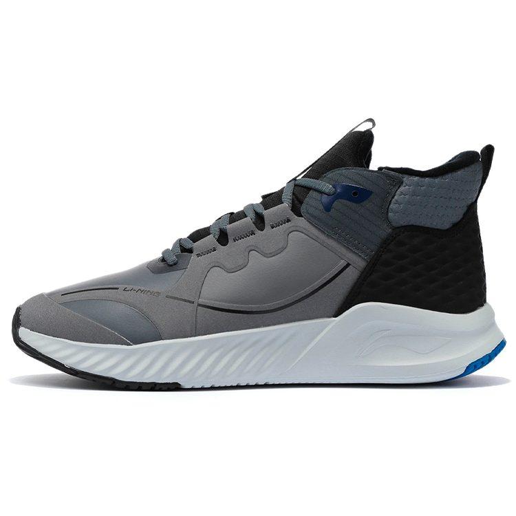 Li Ning Soft Zero WNTR Zero WNTR Fleece lined Cushioning Rebound Cushioning Rebound Low top Casual Shoes Men's Gray AGLR237-2