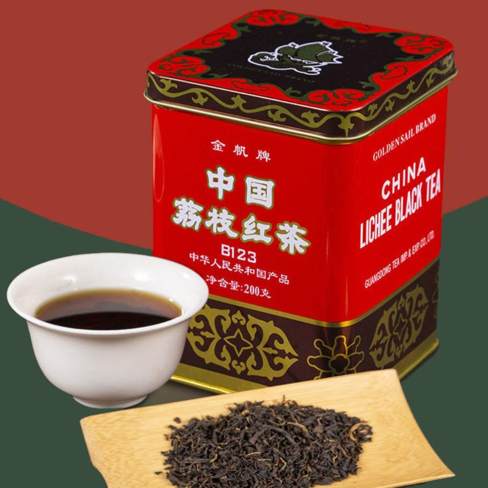 Lychee Black Tea 200g Herbal Energy Boost Digestion Support Healthy Drink 01