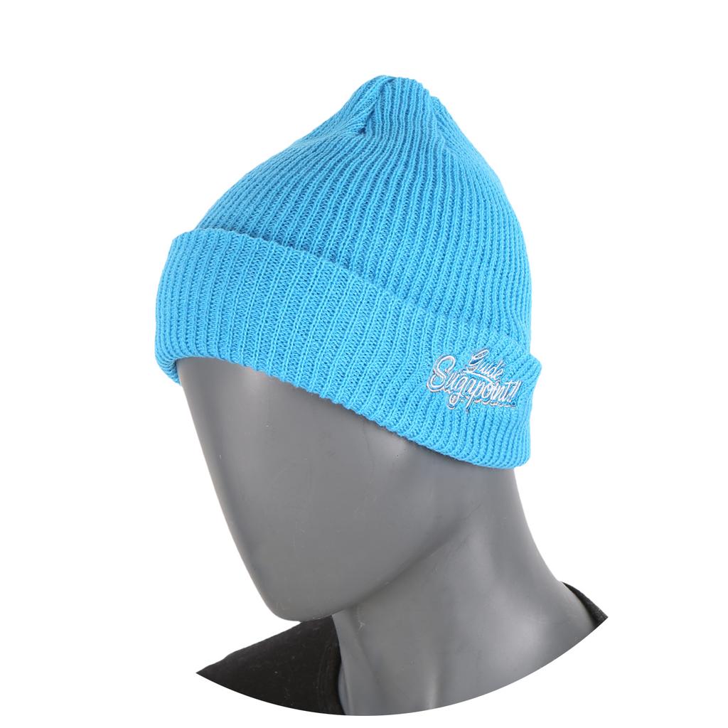 SUGAPOINT Cabin Logo Beanie. Unisex. Cyan