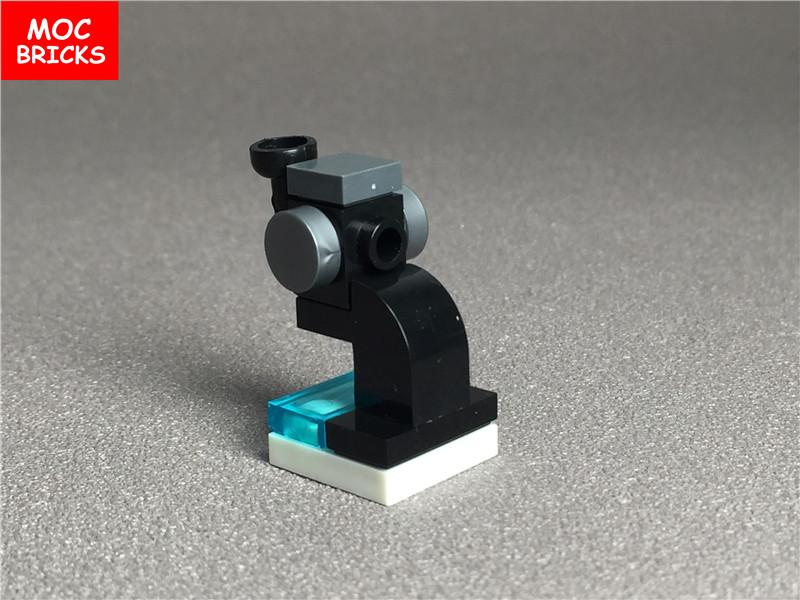 Set  MOC Bricks DIY Single hole microscope Medical Figure Chemical Bottle Educational Building Blocks Toys Kids Gifts