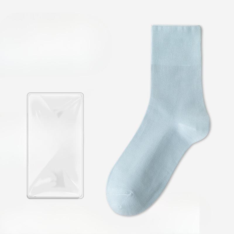 Female Summer Thin Leisure Pure Color Moon Son Boneless In The Tube Pile Pile Cotton Socks