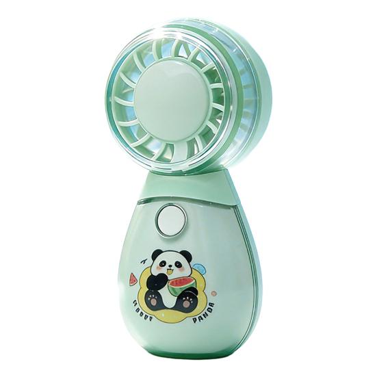 Mini Cartoon Animal Handheld Fan with Lanyard High Speed Wind USB Rechargeable Summer Cooling Fan Portable Travel Small Personal Fan