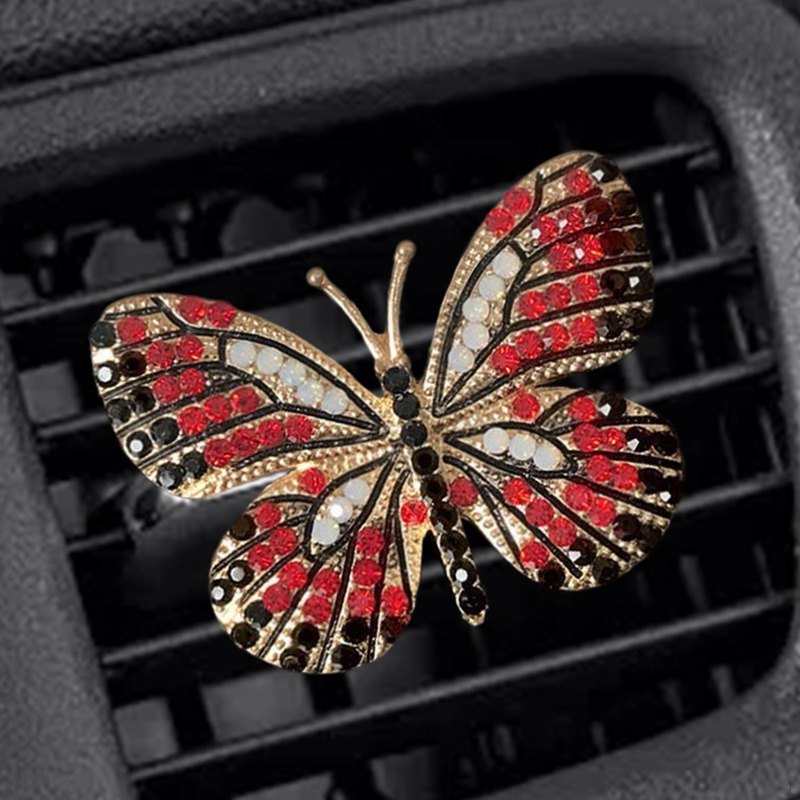 

Зажимы для воздуховодов Bling Butterfly, зажим для освежителя воздуха в машину, кондиционер Red Black