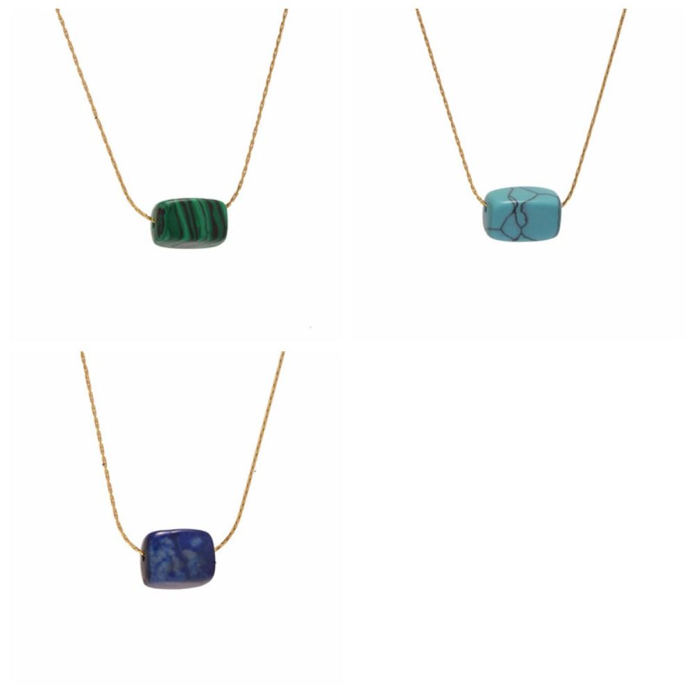 Lapis Lazuli Western Country Necklace Malachite Bohemian Style Choker  Women Gift