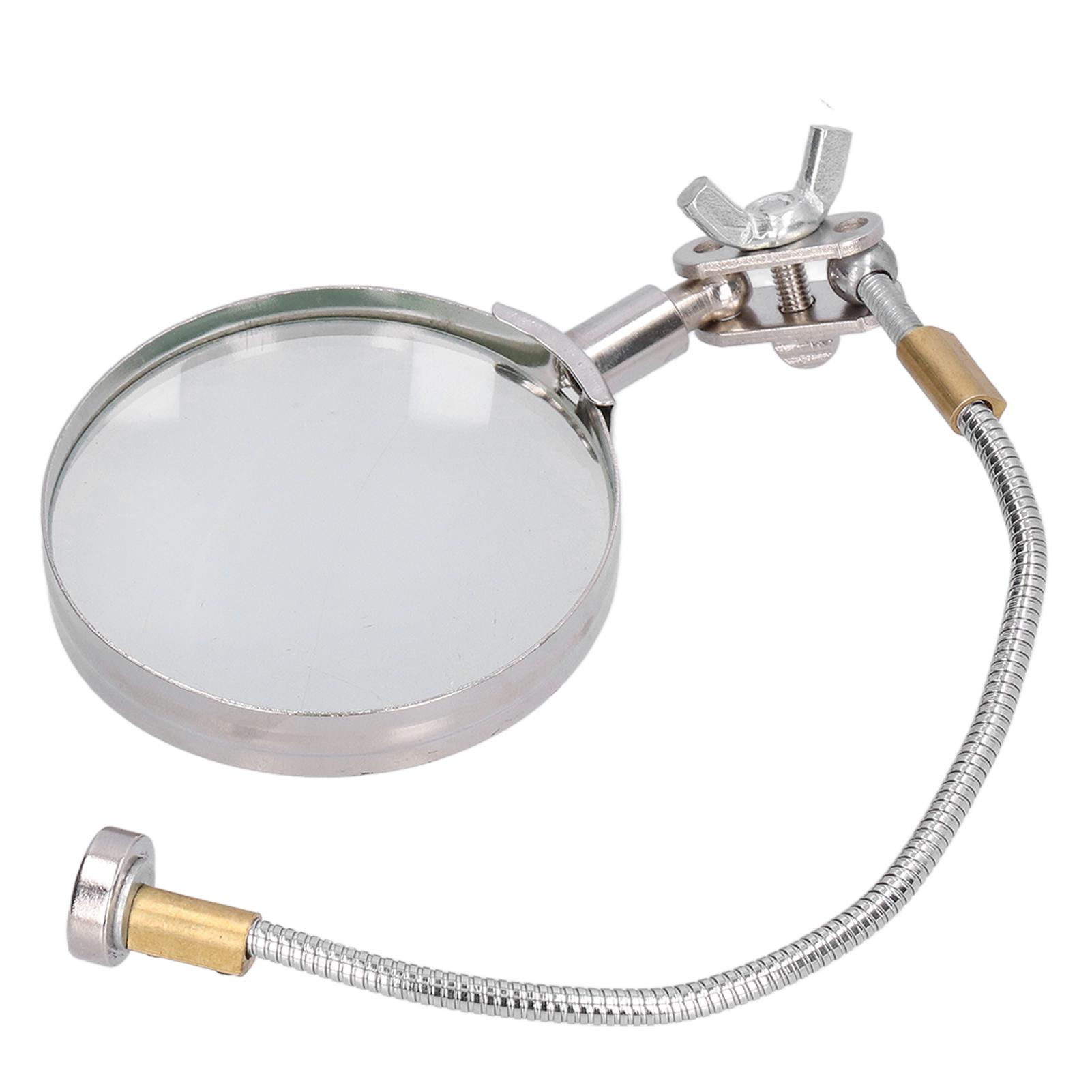 

Helping Hand Magnifier Flexible Neck Desktop Magnifying Glass for Soldering Reading Hobbies Crafts