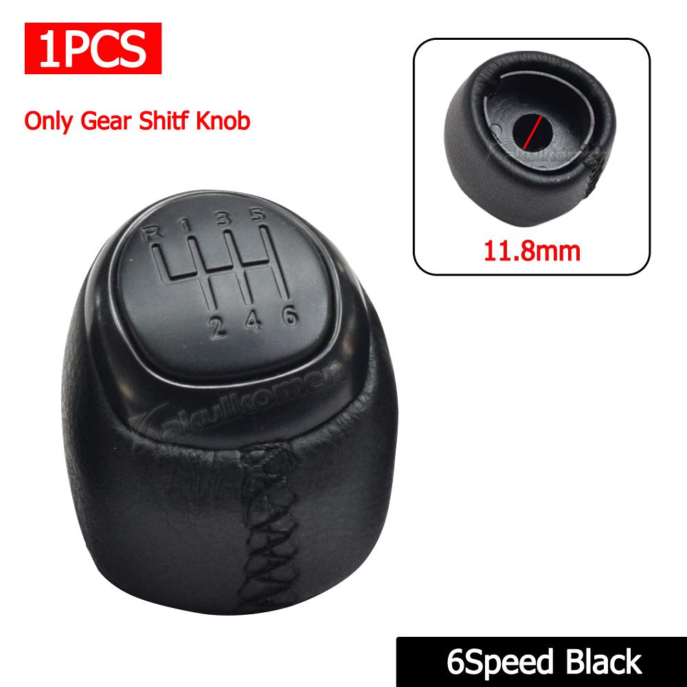 New Gear Shifter Knob With Leather Gaiter Boot Case Collar 5/6 Speed For SAAB 93 9-3 SS 2003-2012 55566207 55353898 Car Styling