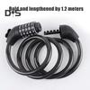 Bike Cable Lock with 5 Digits Shear-Resistant PVC Coating Universal Anti-Theft Security Protection Bicycle Scooter Safety Lock