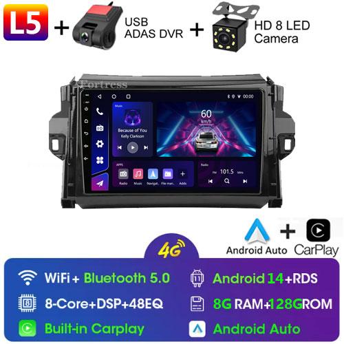 Android 12 For Toyota Fortuner 2 2015 - 2020 2 Din Car Radio Multimedia Video Player Stereo Carplay Auto 4G GPS Head Unit