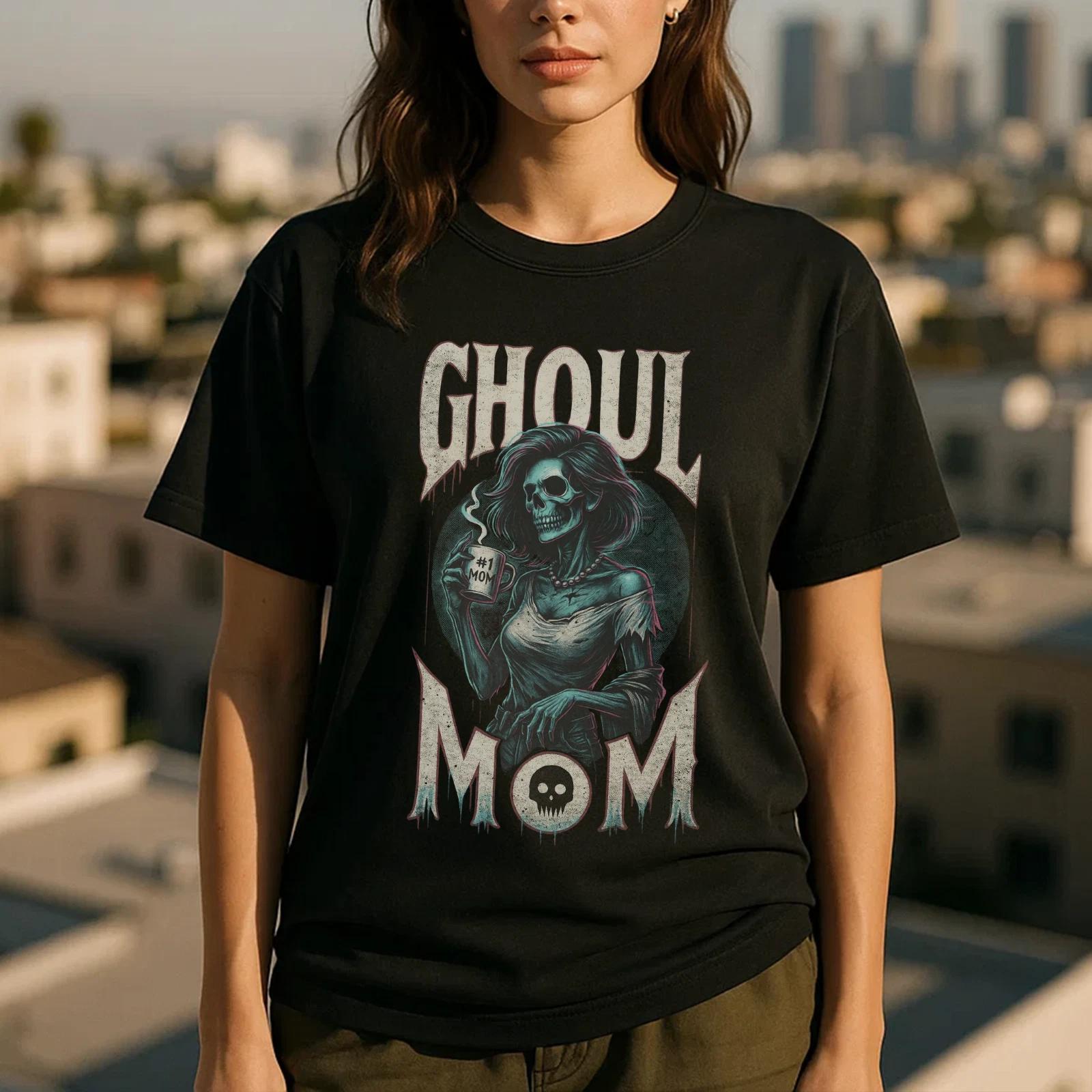 Ghoul Mom T shirt | Spooky Halloween Unisex Tee, Ghostly Gift for Moms M