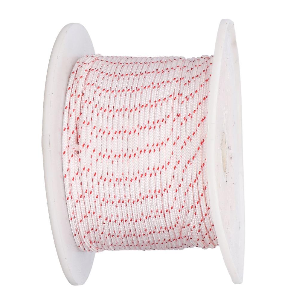 White and Red Recoil Starter Rope Nylon Nylon Cutter Rope Practical Lawn Mower Rope