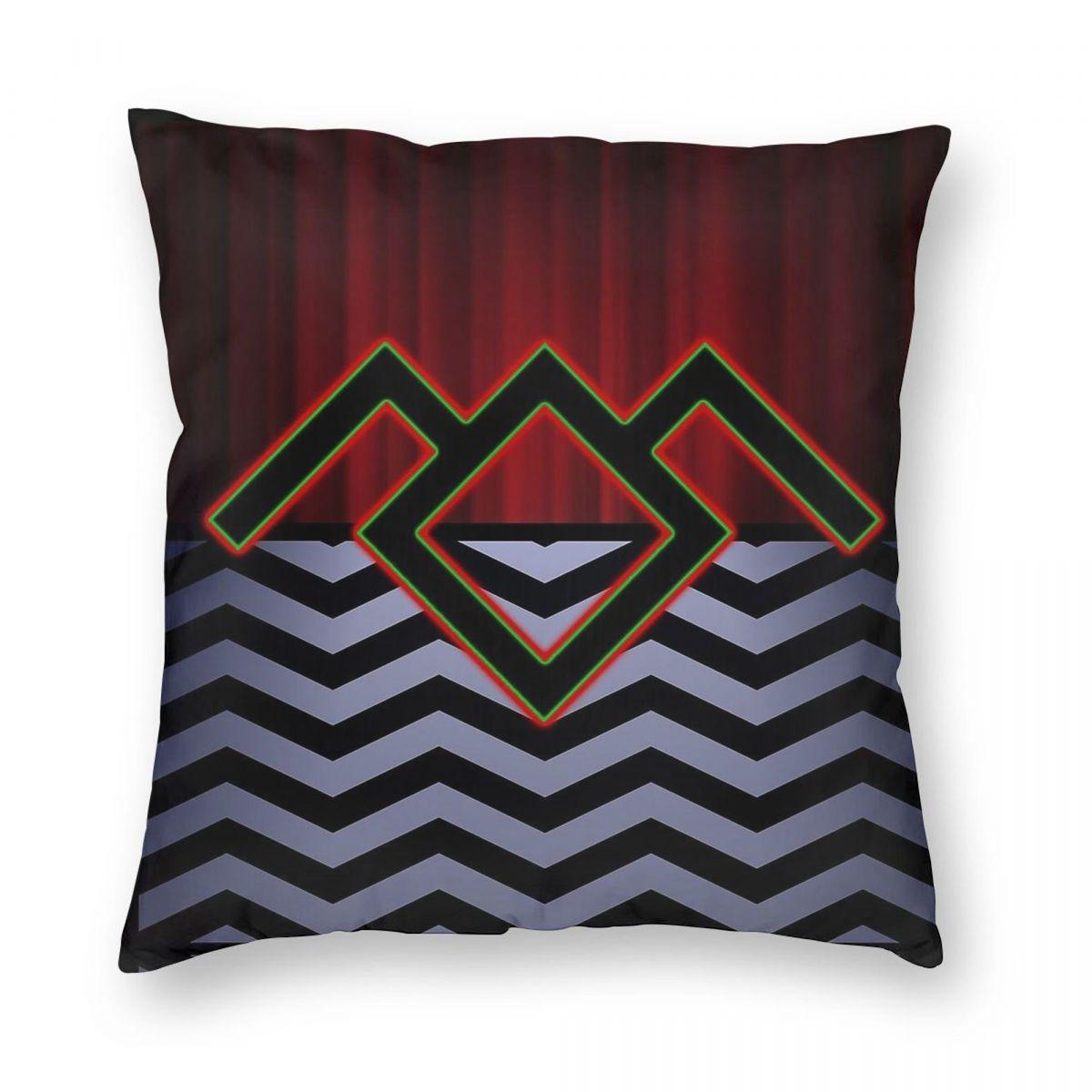 Twin Peaks Black Lodge Pillowcase Polyester Linen Velvet Pattern Zip Decorative Car Cushion Case x 30x30cm