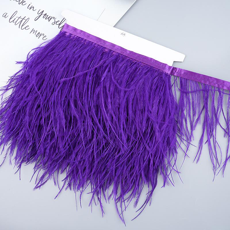 Diy Handmade Accessories Colorful Ostrich Feather Cloth Edge Decorative Accessories Clothing Accessories Wedding Skirt