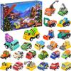 2025 Christmas Countdown Calendar 24 Days Countdown Calendar With Pull-Back Car for Kid Small Vehicle Model for Toddler Girls