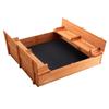 Wooden Sandbox Sand Box Sand Pit with Bottom Liner for Outdoor Ages 3-12
