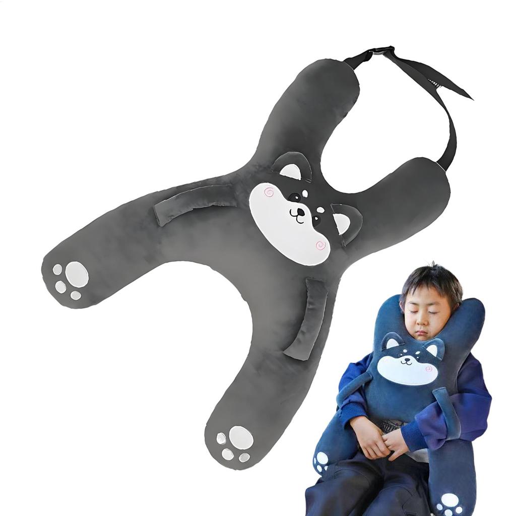 Car Sleeping H-Shape Travel Pillow Kids Car Pillow Neck Rest Car Seat Pillow Breathable Comfortable Soft Cushion Neck Pillows