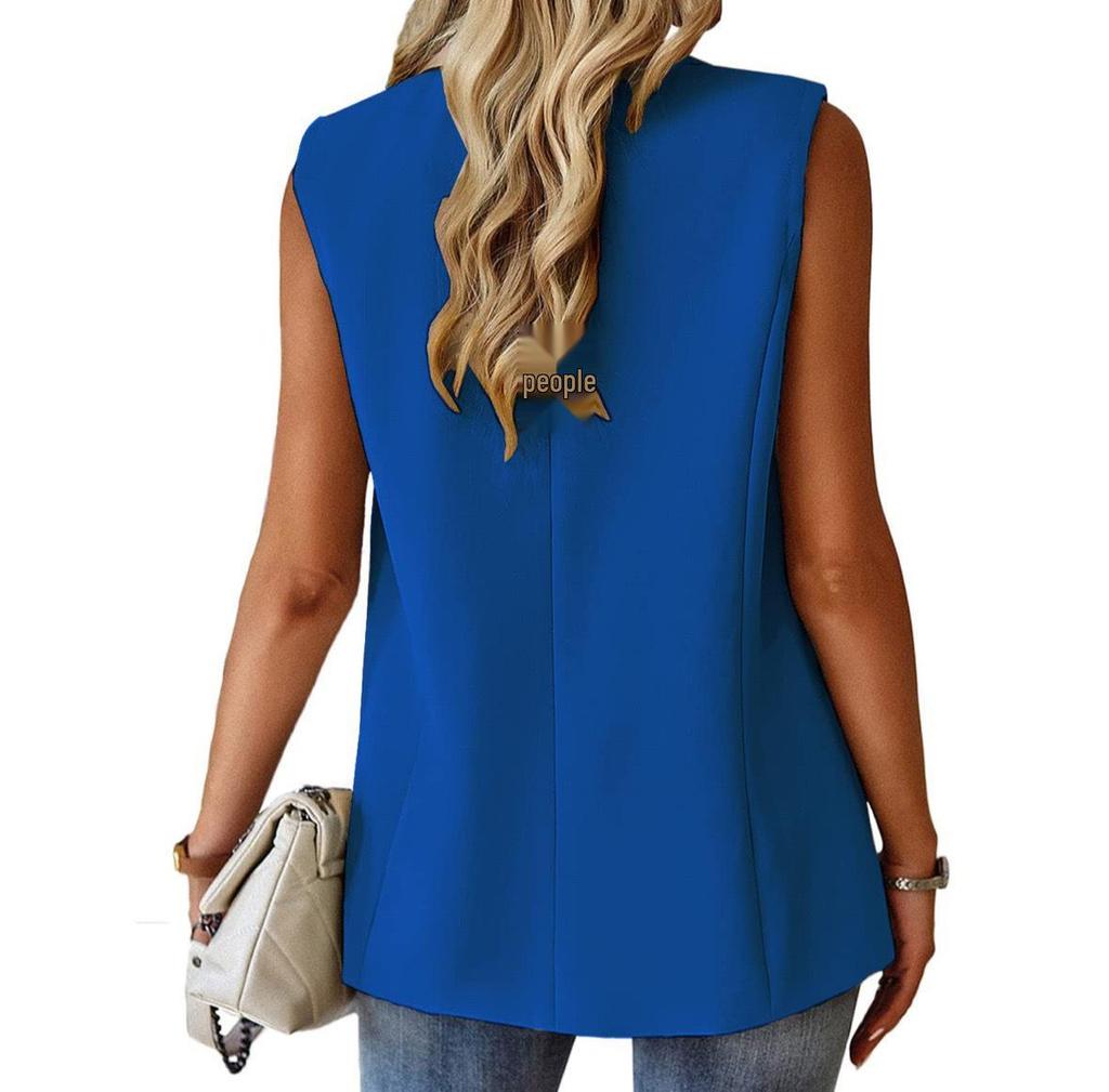 2025 Bestseller Damen Herbst Ärmellos Einfarbig Mehrfarbig Strickjacke Blazer Jacke