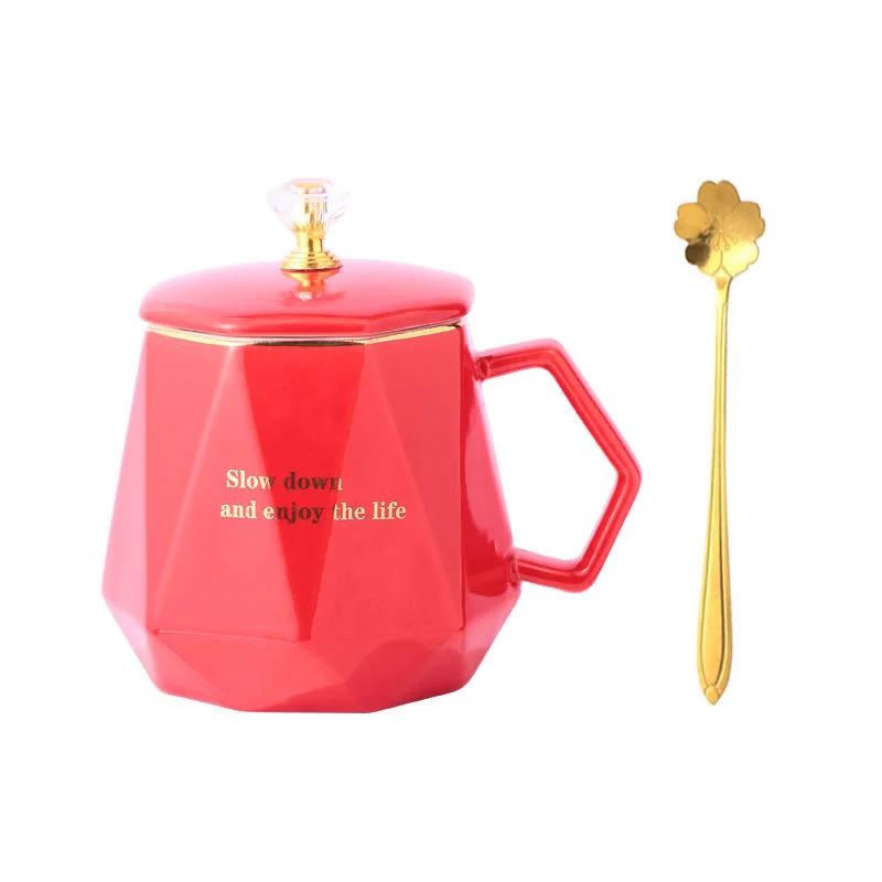 420 ml cană nouă coroană cu capac lingură cești de cafea ceașcă de Crăciun ceașcă pentru ceai căni originale Livrare gratuită Ceramica și ceramică Călătorii