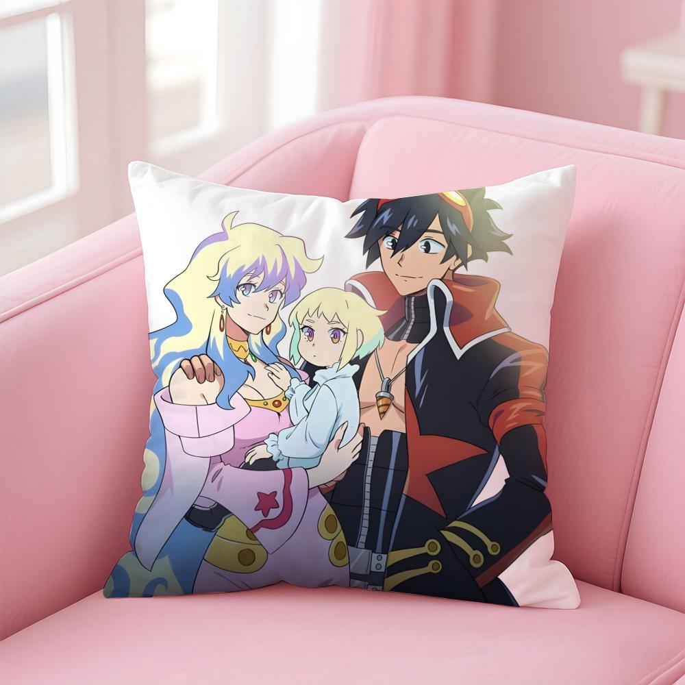 Epic Japanese Anime TTengen Toppa Gurren Lagann Cushion Cover Pillow Case Soft Skin Friendly Fabric Concealed Zipper
