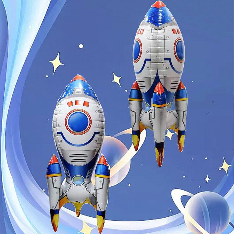 3D Astronaut Folienballon Raketenballons Weltraumballons Für Jungen Kinder Astronauta Universum Serie Weltraum Geburtstagsparty Deko