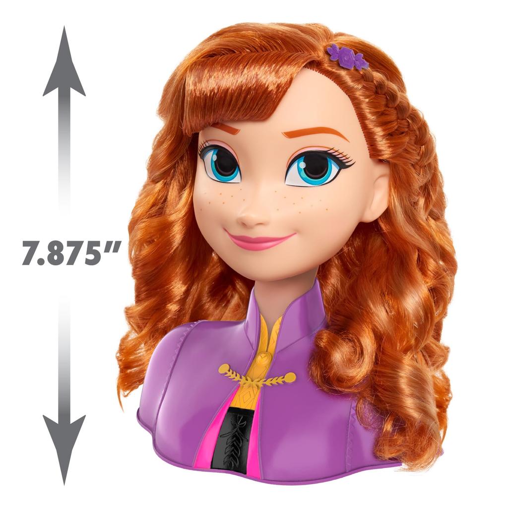 Just Play Disney Frozen 2 Anna Styling Head, Princess Toy for Girls, Stylish Hair Accessory [Parallel Import]
