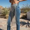 Netted Fringe Waistband Handwoven Bikini Cover Up Skirt Festival Street Sle Me Top Soulful Accessory For Suits Jeans Waistline