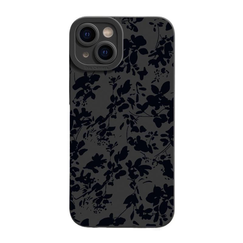 Vintage Sketch floral Phone Case For iPhone 16 Pro 15 14 11 12 13 Pro Max X XS XR 7 8 15 16 Plus Shock-proof Silicone Soft Cover