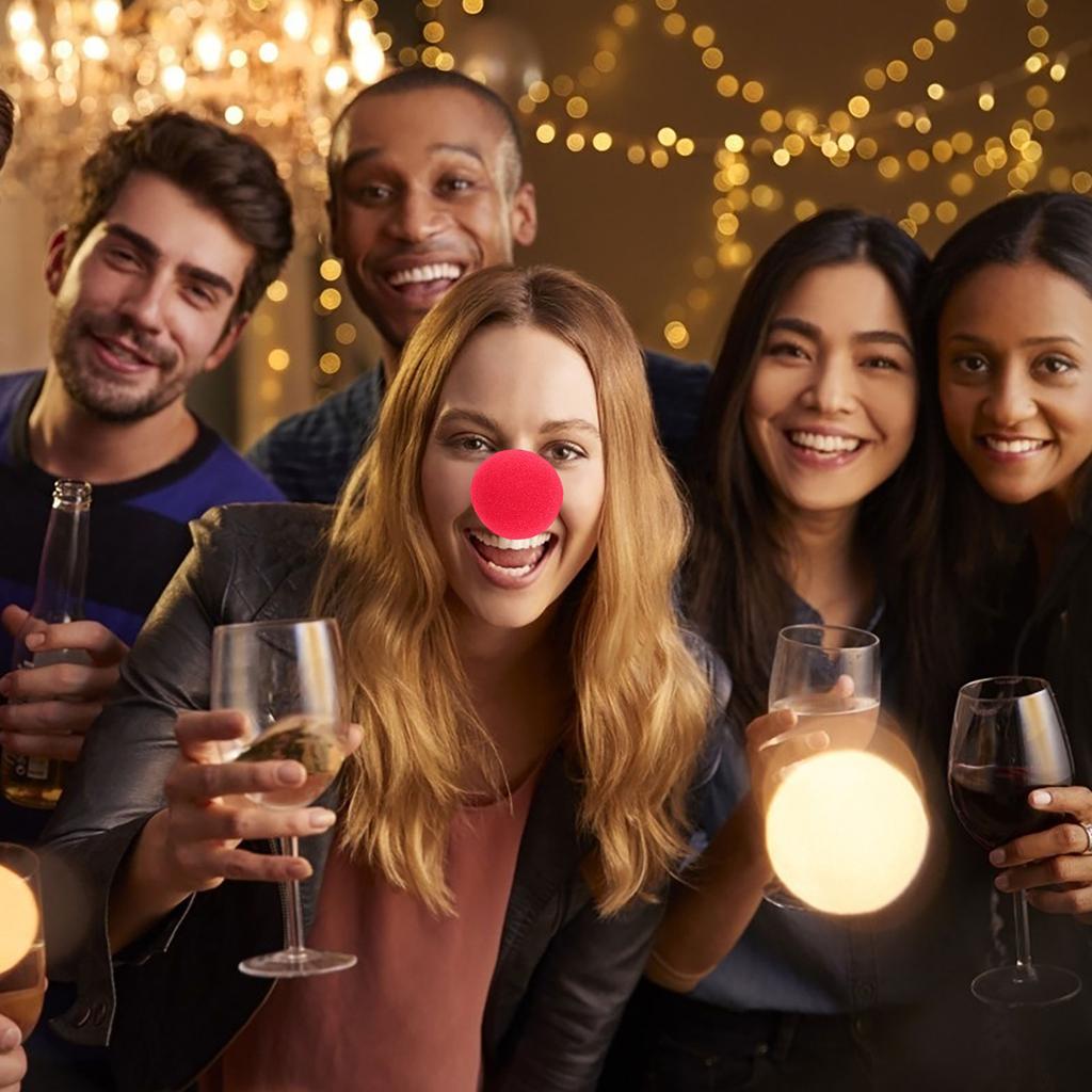 10 Stück Schwammball Clownsnasen Halloween Party Falsche Nasen Cosplay Requisite Rote Ballnasen Clown Kostüm Requisiten