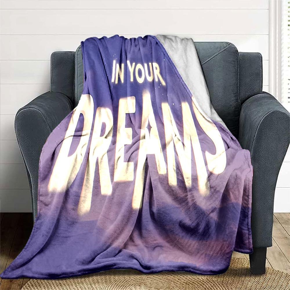 1pc Blanket - movie In Your Dreams Print Design,Lightweight Blanket for Sofa,Bed- Soft &Warm,Gift for All Seasons