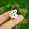 Natural Tiger'S Eye Multi Stone Flower Adjustable Ring 925 Silver For Girls