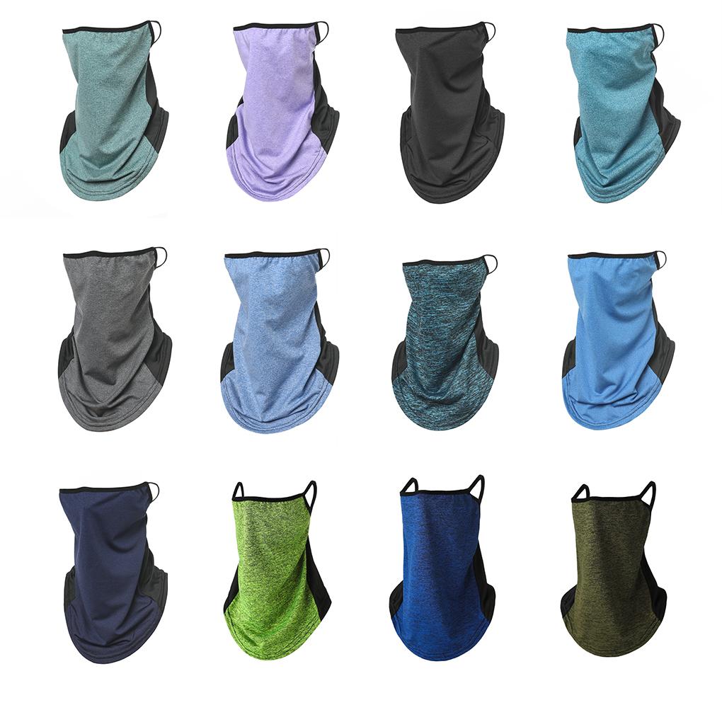 Sport Face Cover Earloop Covers Hiking Cycling Solid Color Sun Shade Scarf Summer Breathable Neck Gaiter Body Protector