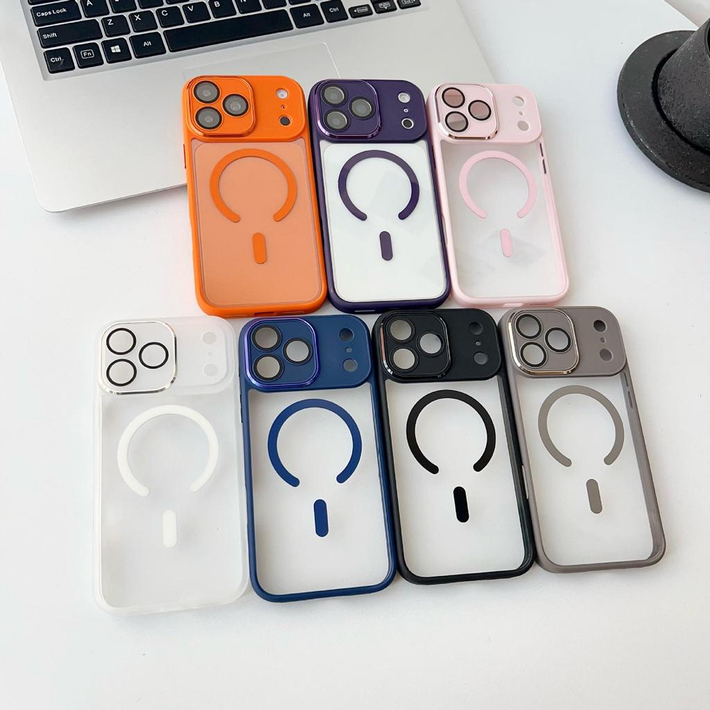 Stylish Magnetically Absorbing Transparent Case for iPhone 17 Pro Max/15 Pro/16