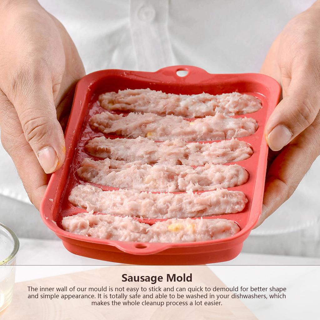 Sausage Mold Food Grade Silicone Nonstick Sausage Maker Molds Homemade Hot Dogs Mold   Baking Tools for Home Kitchen Restaurant Hotel