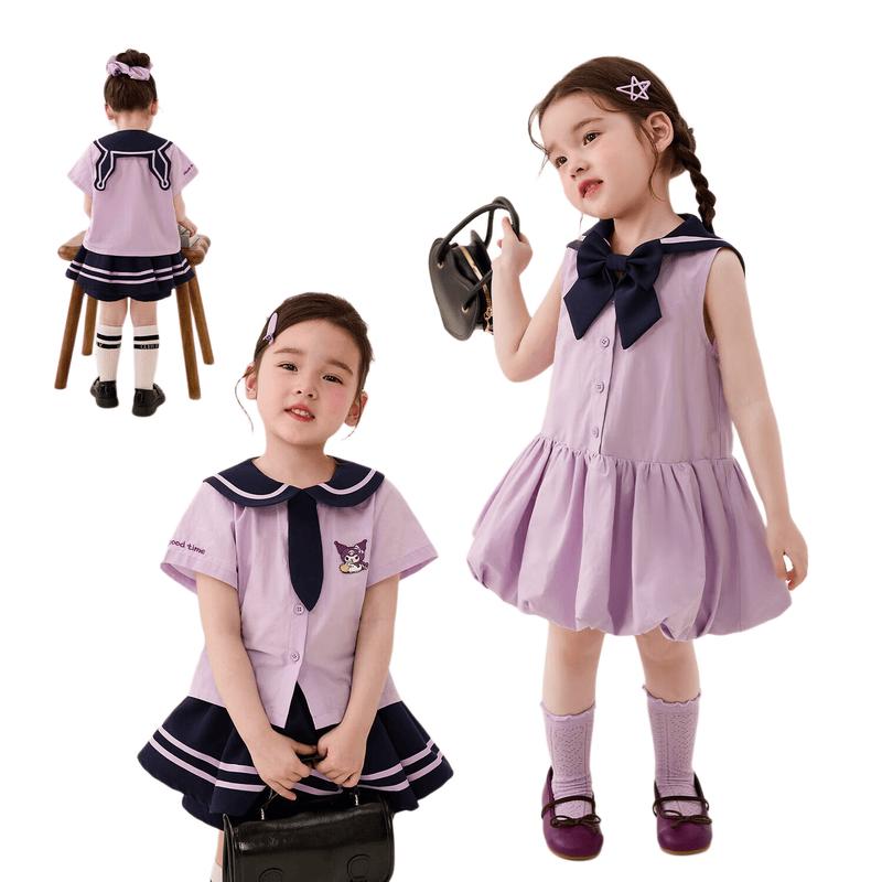 LUSON Baby Girl Summer Vest Dress Set 80