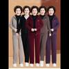 Plus Velvet Thick Jacket Casual Western Style Ladies Sweater Sportswear Suit Autumn and Winter Two-piece Suit