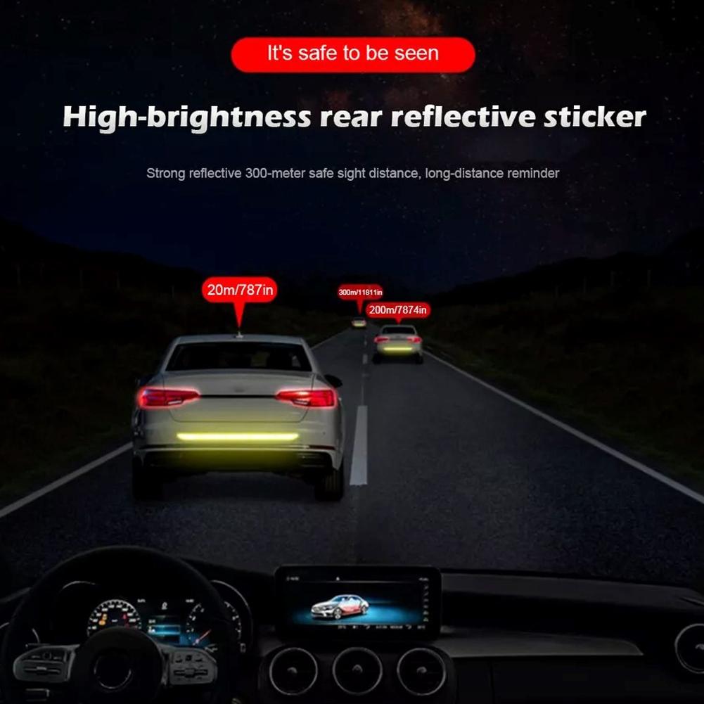 90cm Reflective Car Decal Safety Warning Reflector Tape Car Stickers Anti Collision Warning Reflector Sticker Auto Accessories