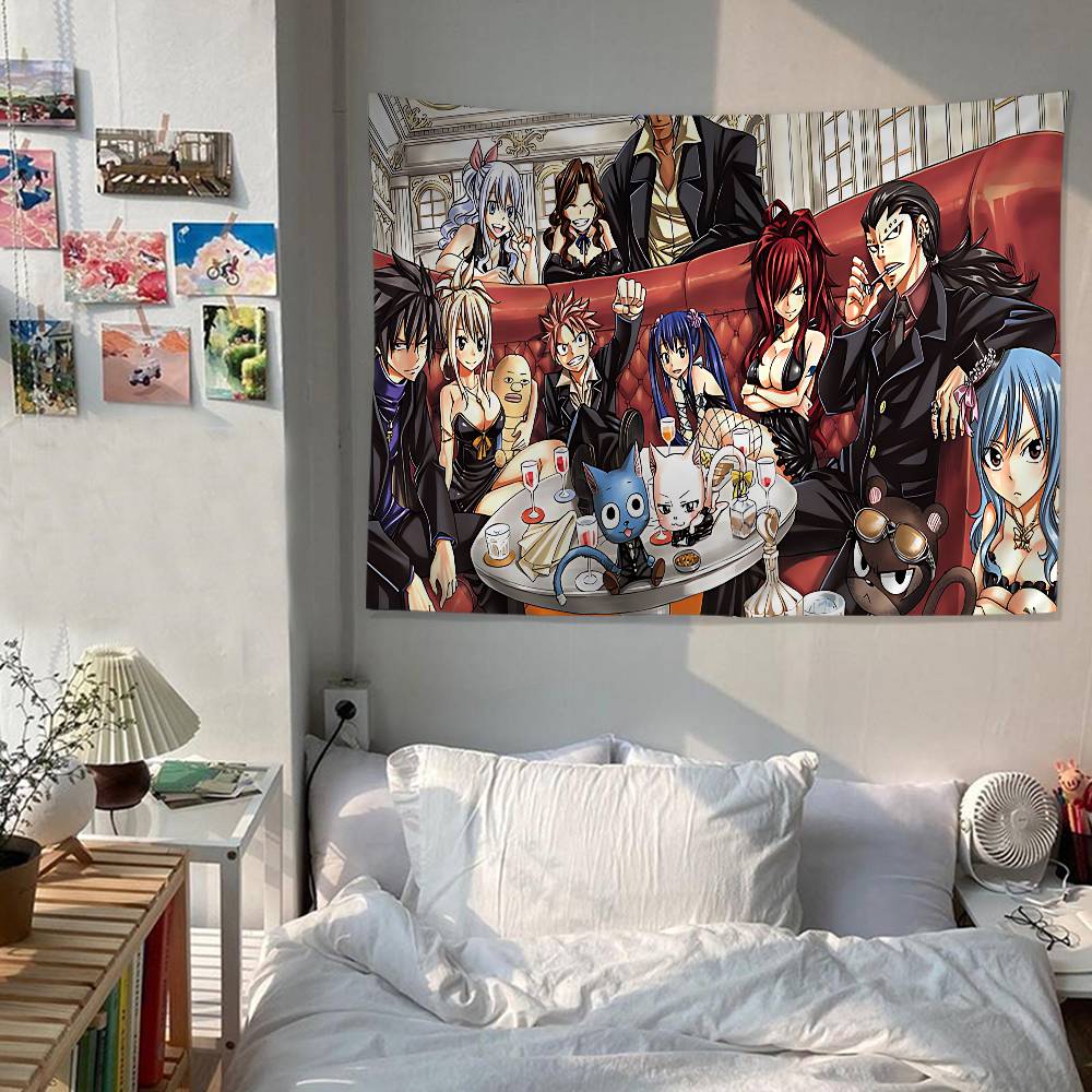 Fairy Tail Anime Chart Tapestry Art Science Fiction Room Home Decor Cheap Hippie Wall Hanging