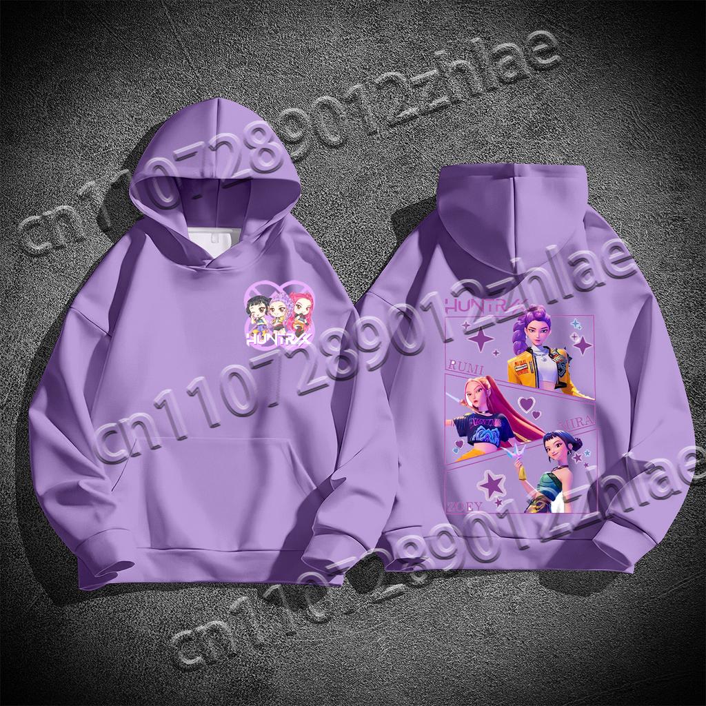 Best Selling Kpop Demon Hunter High Quality Flannelette Adult Sweater Loose Comfortable Quick Drying Adult Hooded Sweater