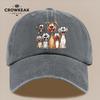 pc Cheerful Cartoon Dog Family Design Printed Casual Baseball Cap Lightweight Comfortable And Breathable Adjustable Size fo