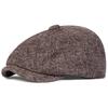 1Piece Men Texture Newsboy Hat Octagonal Hat Outdoor Warmth Sunscreen Casual Hat Suitable for Autumn Winter Travel