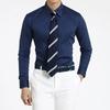 Solid Color Wine Red Non Iron Slim Fit Long Sleeve Business Casual Men Dress Shirt