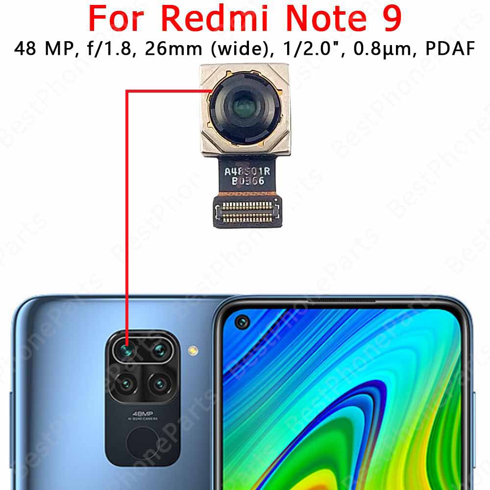 Rear Back Camera For Xiaomi Redmi Note 9 9S Note9 Note9S Camera Module Backside View Replacement Spare Parts Replacement 1