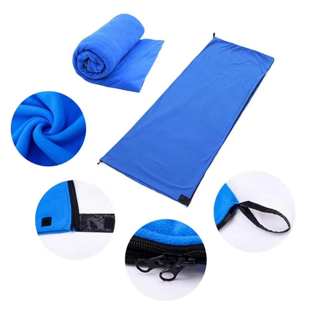 Fleece Sleeping Bag Outdoor Sleeping Inner Liner Equipped Ultra Lightweight Camping Hiking Climbing Essential Warm Dirt Proof