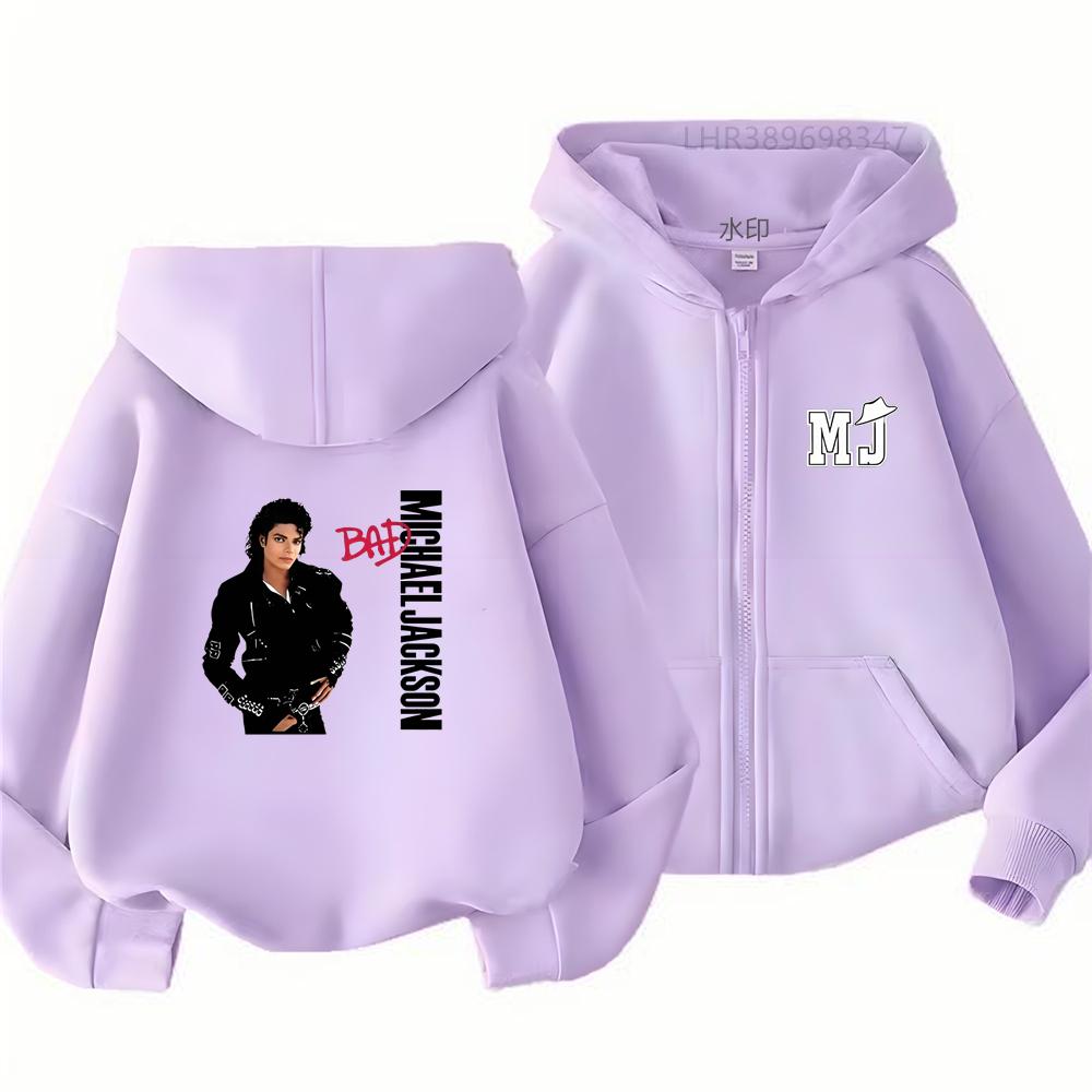 Kinder Hoodie Ritssluiting Vest Tops Meisje Roze Jongen Zwart Grijs Hoodies Kind 3-12 Jaar Herfst Michael Jackson Ritssluiting Stijl Jas