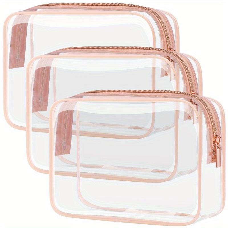 3pcs Upgraded Color-edge Transparent Makeup Bag, Transparent Makeup Bag, Suitable for Travel, Suitable for Various Storage Needs