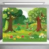 2D Flat Cartoon Spring Forest Backdrop Kids Photography Background