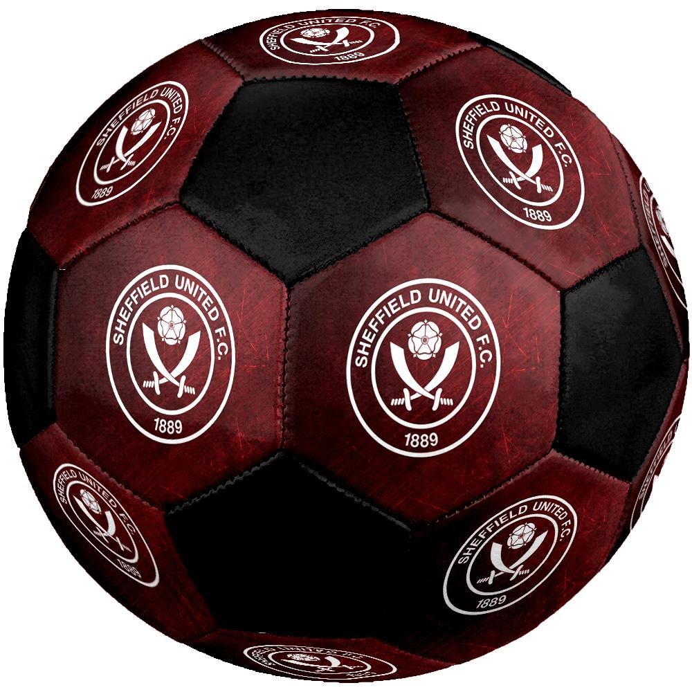 Sheffield United F.C. Pallone da Calcio Colorato Per Tutte le Età Cucito a Macchina PVC Pronto per la Competizione Resistente Ad Alto Rimbalzo.TAGLIA5