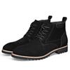 Mode Herren Casual Kuhveloursleder Stiefel Schnürschuhe Schwarz Braun Schuhe Party Bankett Kleid Cowboy Stiefelette Outdoor Wüste Kurzstiefel